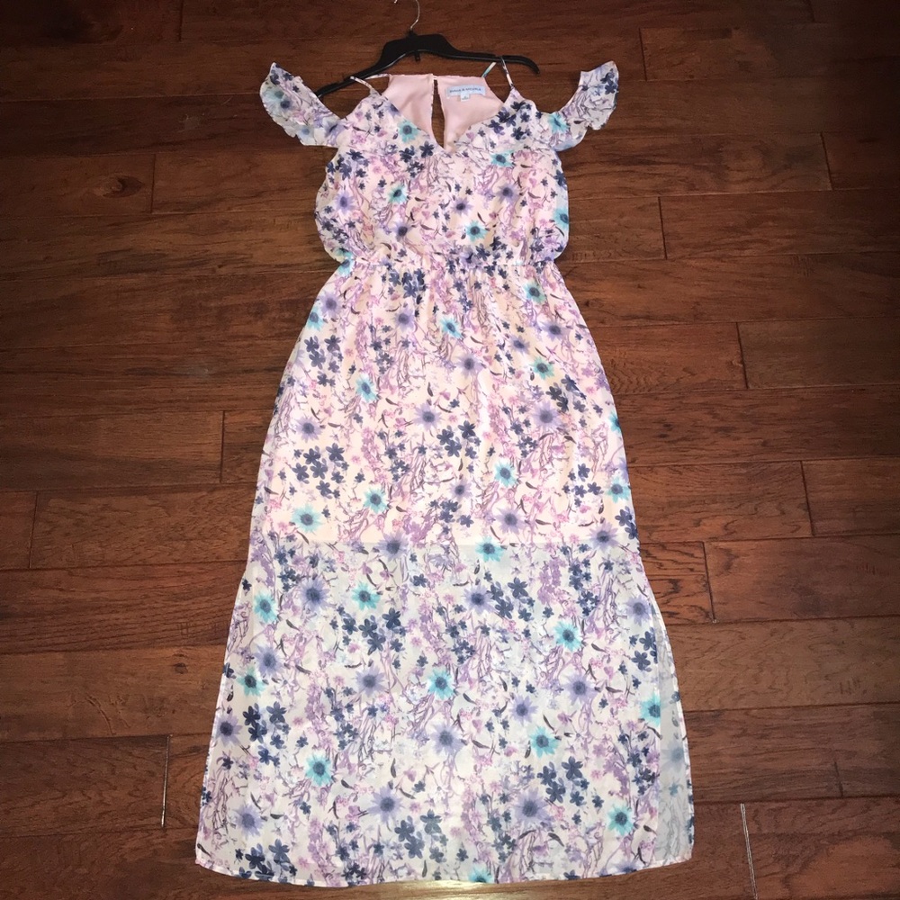 Beautiful Dress floral purple and pink